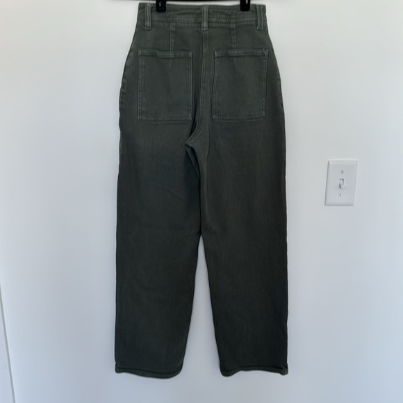 Wilfred Free Artizia Green High Waisted Wide Leg Denim - Size 2 - Picture 5 of 7